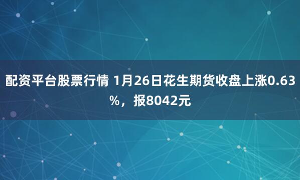 配资平台股票行情 1月26日花生期货收盘上涨0.63%，报8042元