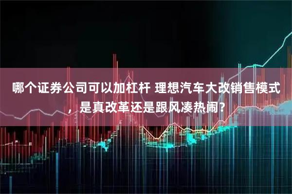 哪个证券公司可以加杠杆 理想汽车大改销售模式，是真改革还是跟风凑热闹？